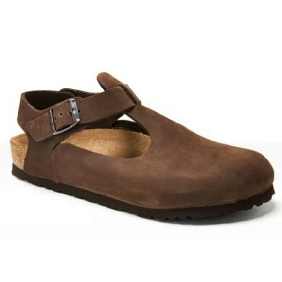 Birkenstock Shoes - Birkenstock Bonn Brown Leather Clogs